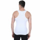 Men's Sleeveles Cotton White Vest